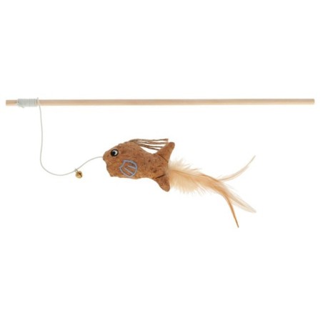 Bastão com peixe de cortiça e guizo - Kerbl