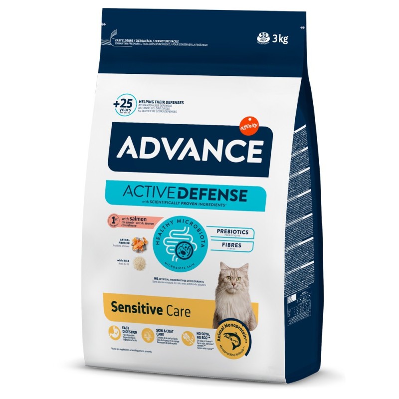 Advance Sensitive - Ração seca para gato adulto com sensibilidades - Salmão e arroz