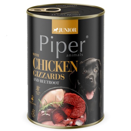 Piper Junior - Alimento em patê para cachorro - Moela de frango e arroz integral