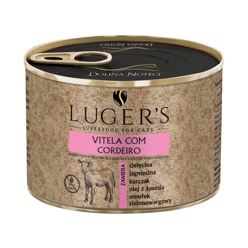 Luger's Alimento húmido para gato - Vitela e cordeiro