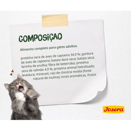 Josera NatureCat Grainfree - Ração seca para gato adulto - Aves e salmão
