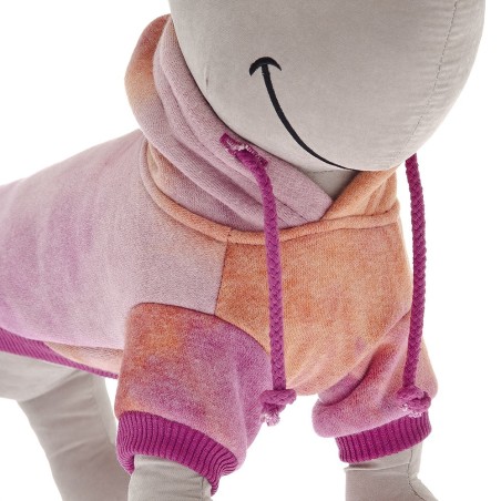 Camisola com capuz Jolie rosa para cães - Ferribiella