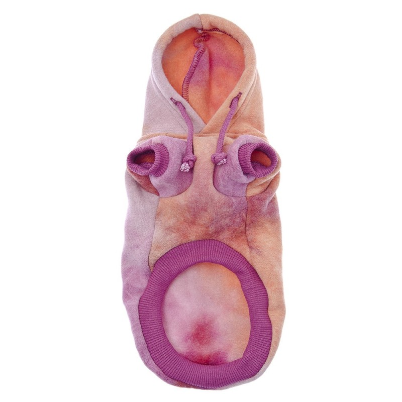 Camisola com capuz Jolie rosa para cães - Ferribiella