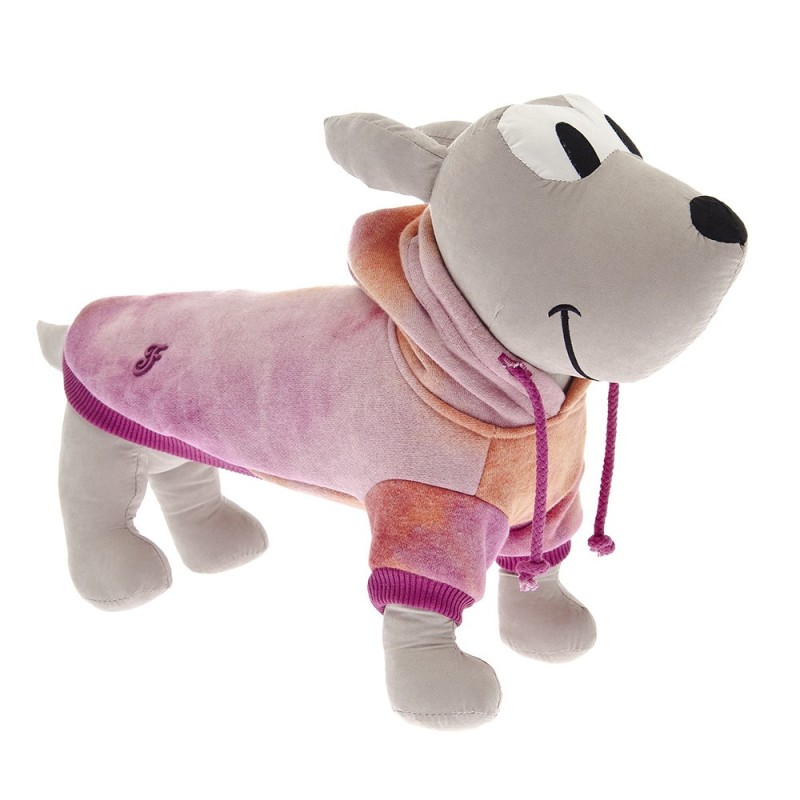 Camisola com capuz Jolie rosa para cães - Ferribiella