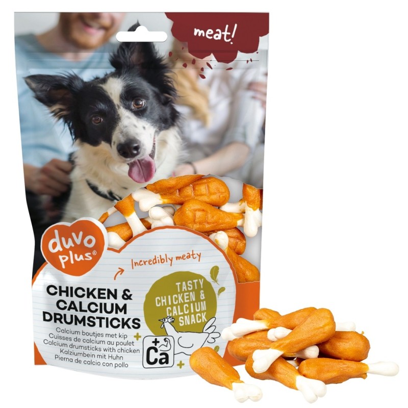 Duvo Plus Meat! Perninhas de frango e cálcio para cão