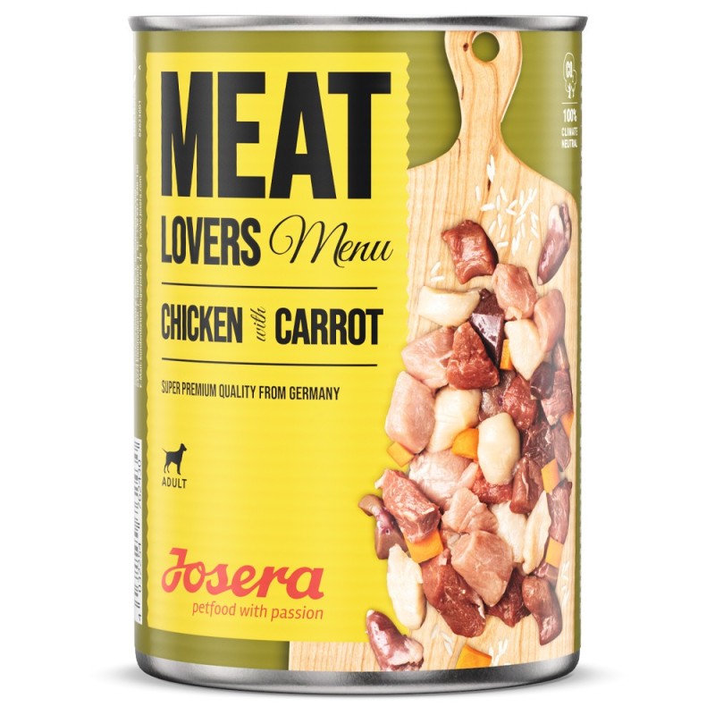 Josera Meat Lovers Menu - Alimento em patê para cão - Frango com cenoura